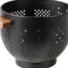CASA Acacia Lux Escurridor Negro, Natural Cheap