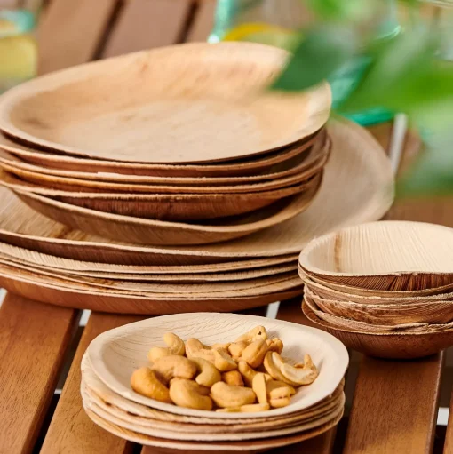CASA Areca Leaf Platos Juego De 6 Natural Store
