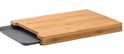 CASA Bamboo Tabla Para Cortar Con Recipiente Gris, Natural Best