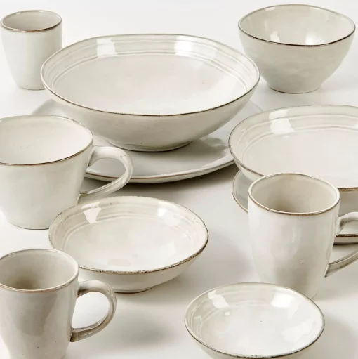 CASA Earth Marl Plato De Postre Crema Outlet