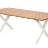 CASA Formax Mesa De Jardín Con Patas En X Natural/Blanco Cheap