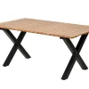 CASA Formax Mesa De Jardín Con Patas En X Natural/Negro Flash Sale