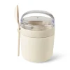 CASA Freshmood Tarro De Desayuno Con Cuchara Blanco, Marron, Verde Flash Sale