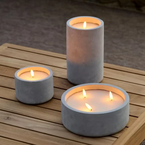 CASA Fuego Vela Led Solar Gris Claro Sale