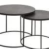 CASA Memphis Mesas Auxiliares Juego De 2 Patas Negro Best Sale