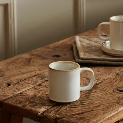 CASA Mineral Marble Taza Con Asa Blanco New