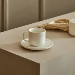 CASA Moon Taza Y Plato Blanco Cheap