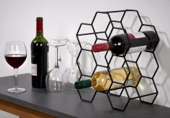 CASA Nau Botellero Para 9 Botellas Negro Flash Sale