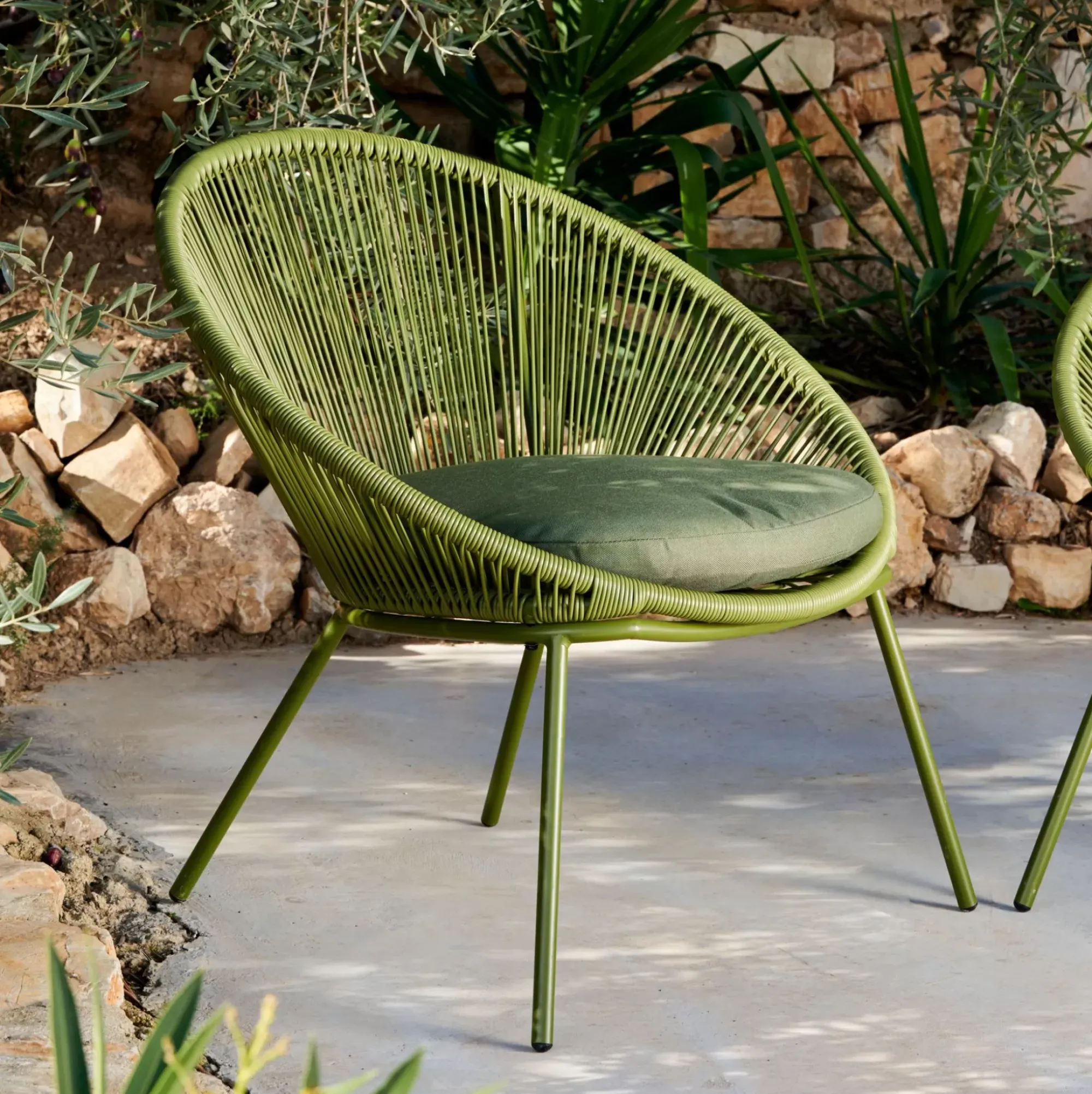 CASA Papayo Silla Lounge Con Cojin Verde Cheap
