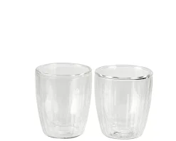 CASA Pausa Vaso De Doble Pared Juego De 2 Transparente New