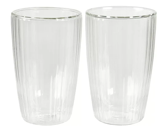 CASA Pausa Vaso De Doble Pared Juego De 2 Transparente Cheap