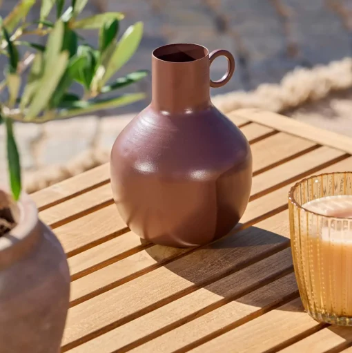 CASA Rondo Florero Marron Oscuro Online