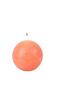 CASA Rustic Vela Esferica Naranja Cheap