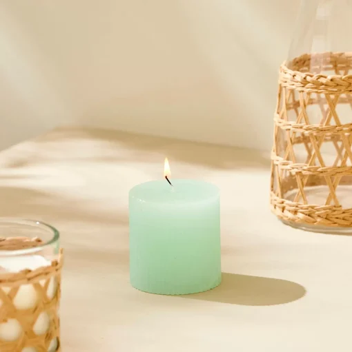 CASA Rustic Vela Estriada Menta Cheap