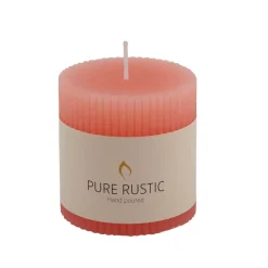 CASA Rustic Vela Estriada Naranja Best Sale