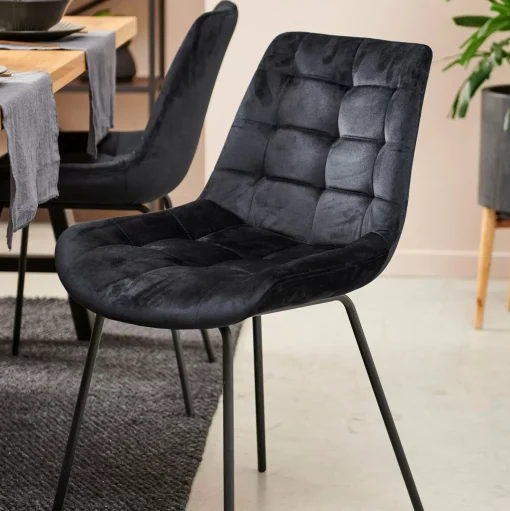 CASA Silka Silla De Comedor Negro Cheap