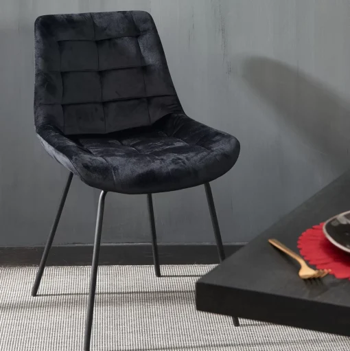 CASA Silka Silla De Comedor Negro Cheap