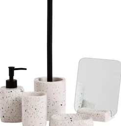 CASA Terrazzo Cepillo Wc En Soporte Blanco New