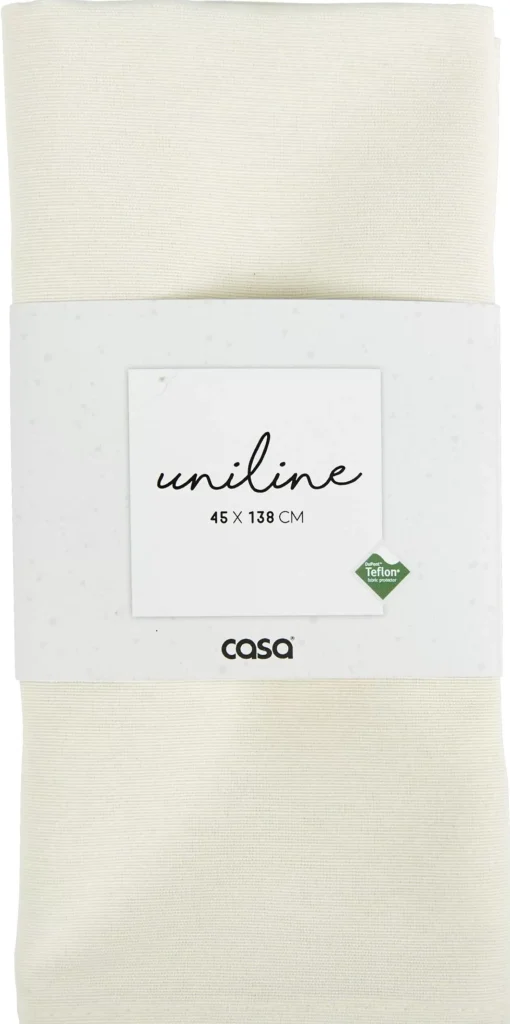 CASA Uniline Camino De Mesa Blanco Apagado Cheap