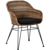 CASA Vienna Silla Comedor Negro, Natural Cheap