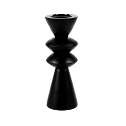CASA Zigzag Soporte Para Vela Pequena Negro Best