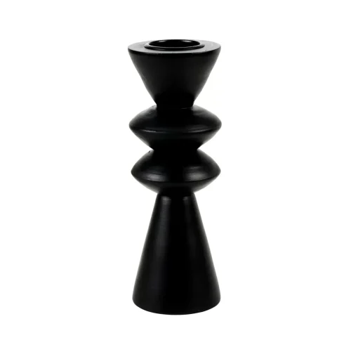 CASA Zigzag Soporte Para Vela Pequena Negro Best