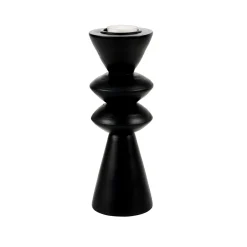 CASA Zigzag Soporte Para Vela Pequena Negro Best